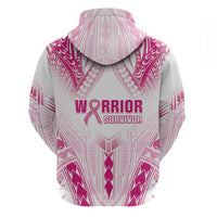 Breast Cancer Pink Out Hoodie Polynesian Art Tattoo White Version LT05 - Polynesian Pride