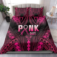Breast Cancer Pink Out Bedding Set Polynesian Art Tattoo Black Version LT05 - Polynesian Pride