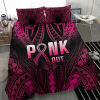 Breast Cancer Pink Out Bedding Set Polynesian Art Tattoo Black Version LT05 - Polynesian Pride