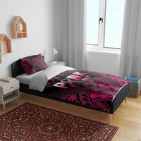 Breast Cancer Pink Out Bedding Set Polynesian Art Tattoo Black Version LT05 - Polynesian Pride