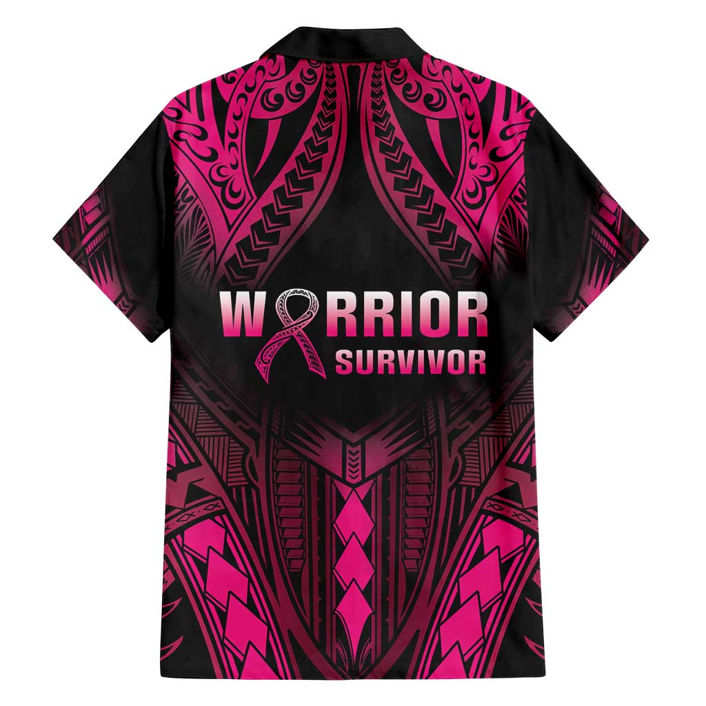 Breast Cancer Pink Out Family Matching Summer Maxi Dress and Hawaiian Shirt Polynesian Art Tattoo Black Version LT05 - Polynesian Pride