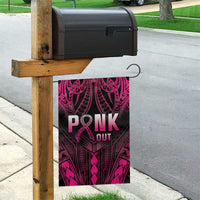Breast Cancer Pink Out Garden Flag Polynesian Art Tattoo Black Version LT05 - Polynesian Pride