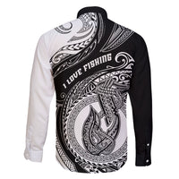 Go Fishing Family Matching Long Sleeve Bodycon Dress and Hawaiian Shirt Polynesian Pattern LT05 - Polynesian Pride