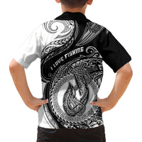 Go Fishing Family Matching Off Shoulder Short Dress and Hawaiian Shirt Polynesian Pattern LT05 - Polynesian Pride