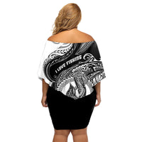 Go Fishing Family Matching Off Shoulder Short Dress and Hawaiian Shirt Polynesian Pattern LT05 - Polynesian Pride