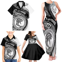Go Fishing Family Matching Tank Maxi Dress and Hawaiian Shirt Polynesian Pattern LT05 - Polynesian Pride