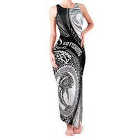 Go Fishing Family Matching Tank Maxi Dress and Hawaiian Shirt Polynesian Pattern LT05 Mom's Dress Black - Polynesian Pride