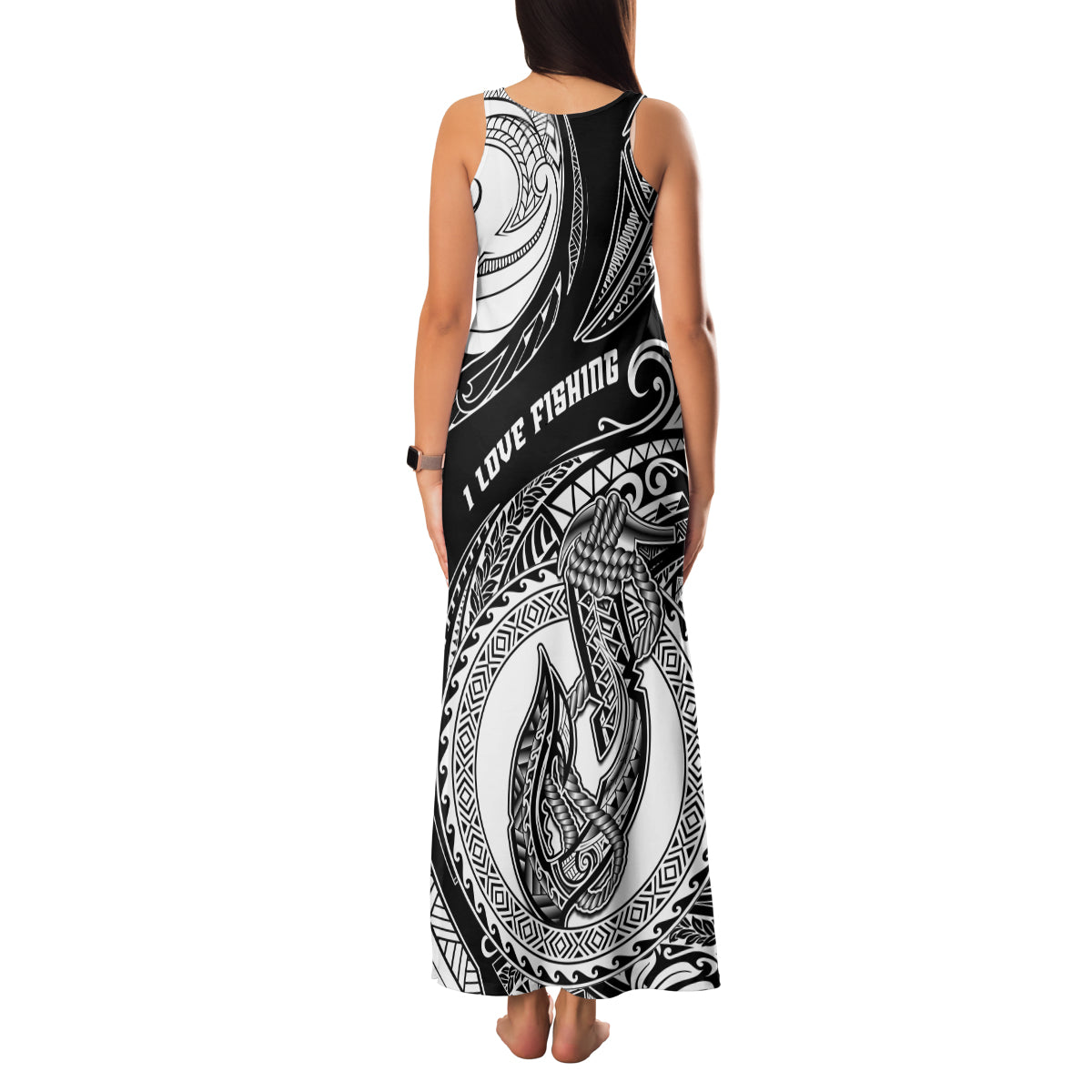 Go Fishing Family Matching Tank Maxi Dress and Hawaiian Shirt Polynesian Pattern LT05 - Polynesian Pride