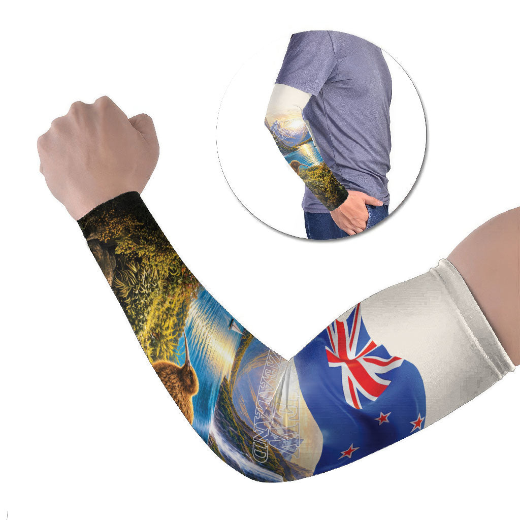 New Zealand Flag Arm Sleeves Scenic Nature LT05 Set of 2 Multicolor - Polynesian Pride