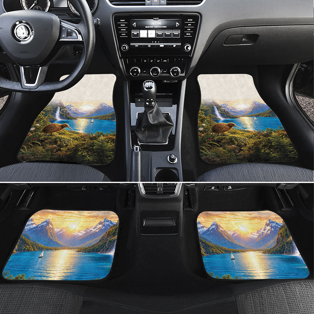 New Zealand Flag Car Mats Scenic Nature LT05 Set 4pcs Multicolor - Polynesian Pride