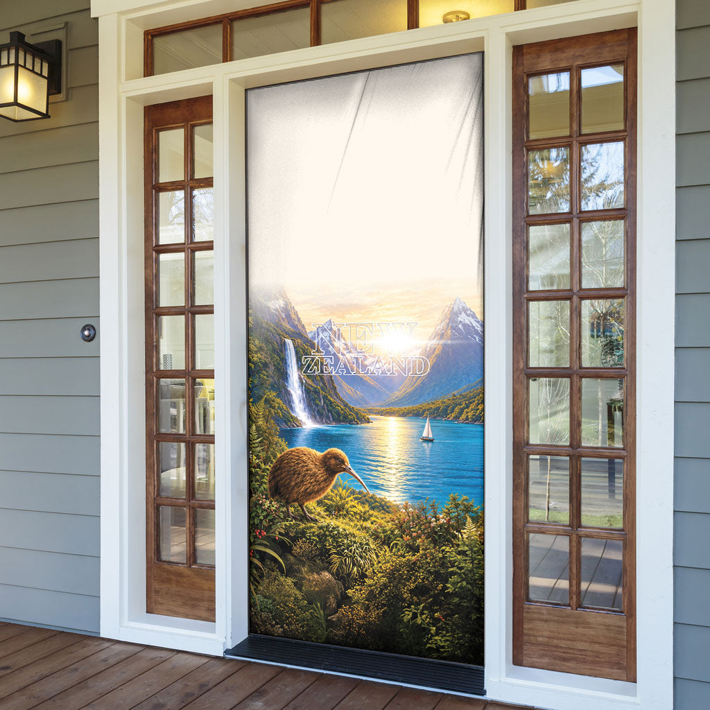 New Zealand Flag Door Cover Scenic Nature LT05 - Polynesian Pride