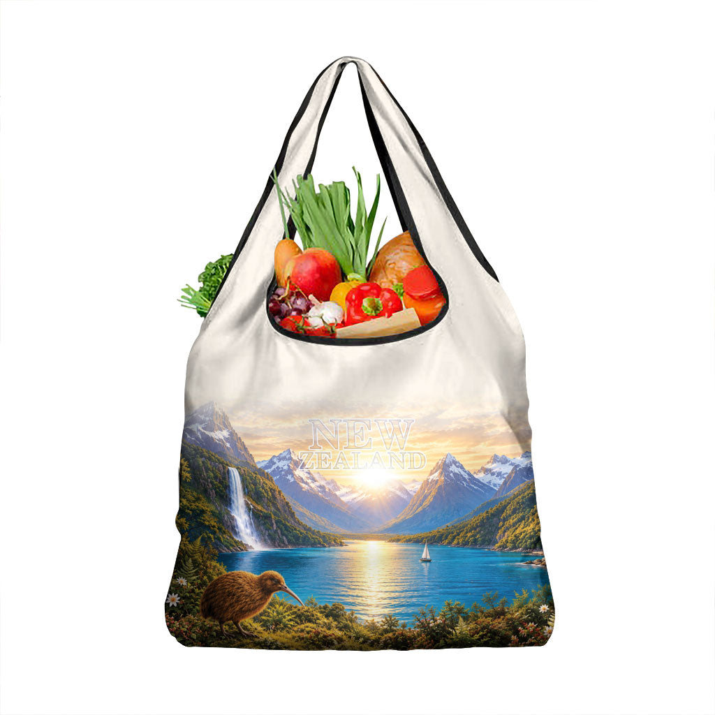 New Zealand Flag Grocery Bag Scenic Nature LT05 1-pack One Size Multicolor - Polynesian Pride