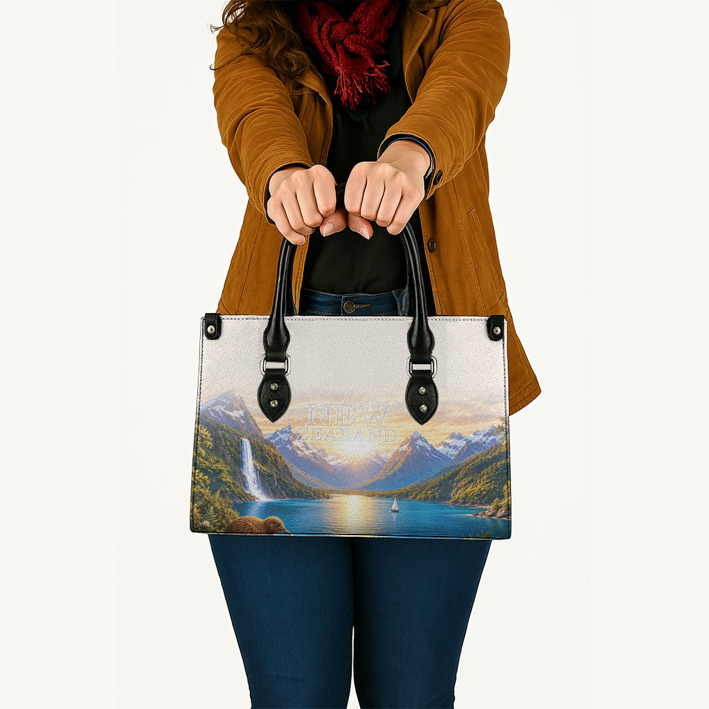New Zealand Flag Leather Bag Scenic Nature LT05 - Polynesian Pride