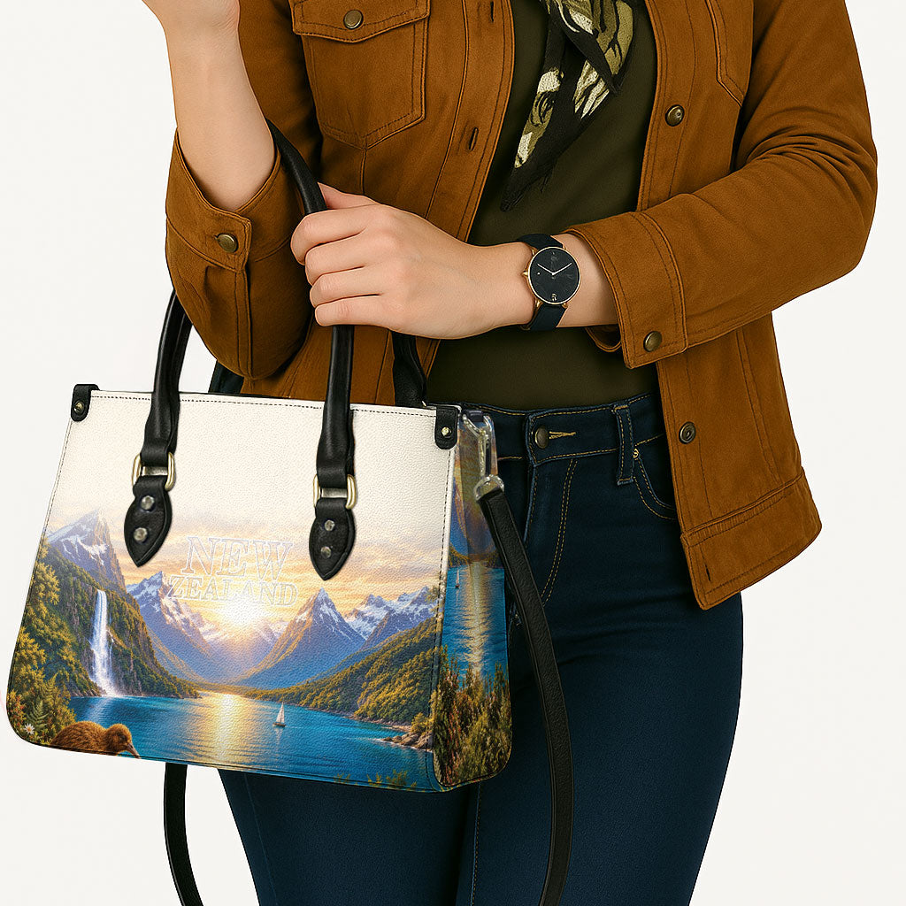 New Zealand Flag Leather Bag Scenic Nature LT05 - Polynesian Pride