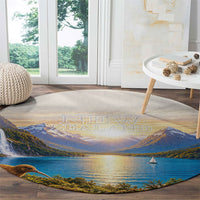 New Zealand Flag Round Carpet Scenic Nature LT05 - Polynesian Pride