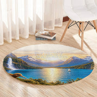 New Zealand Flag Round Carpet Scenic Nature LT05 - Polynesian Pride