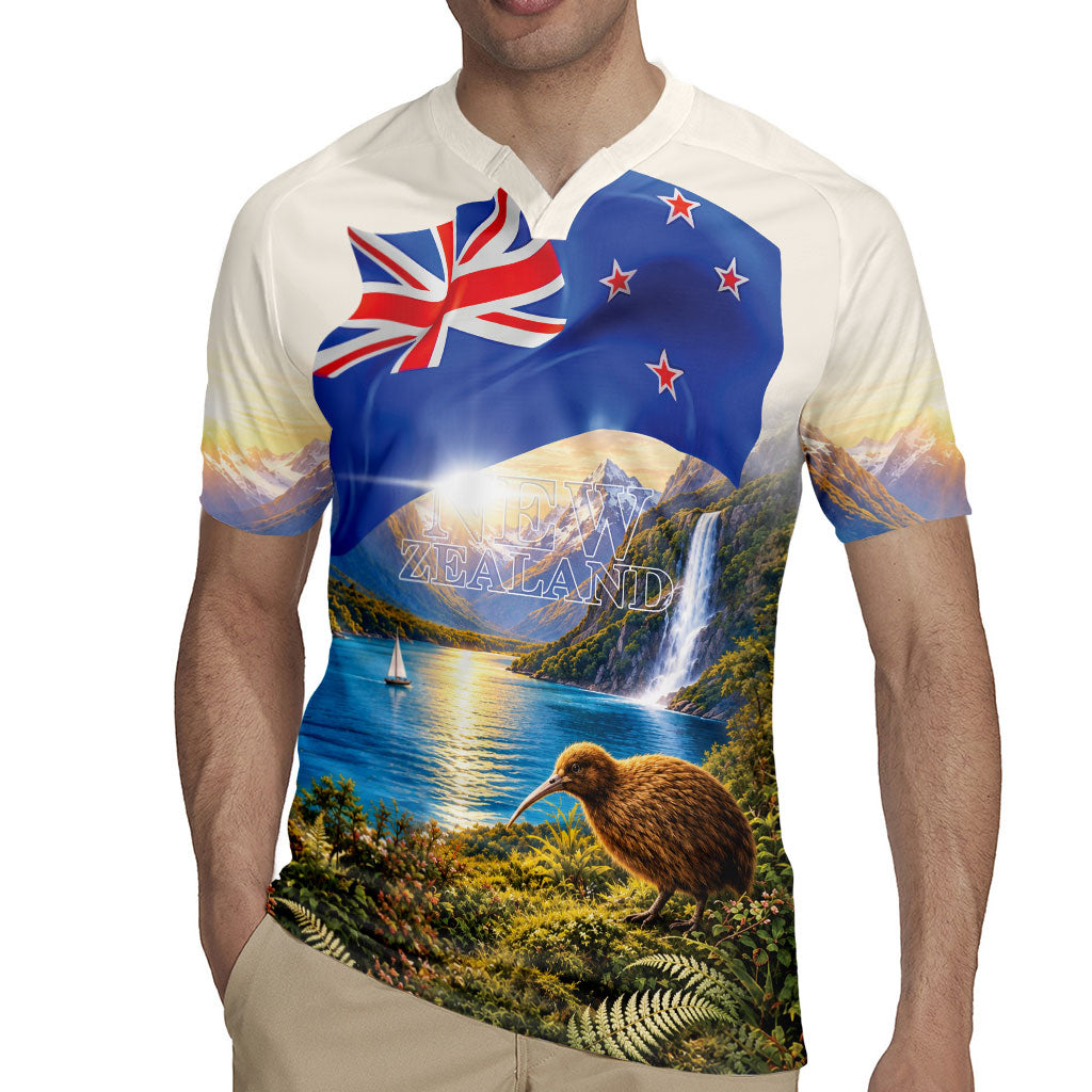 New Zealand Flag Rugby Jersey Scenic Nature LT05 - Polynesian Pride