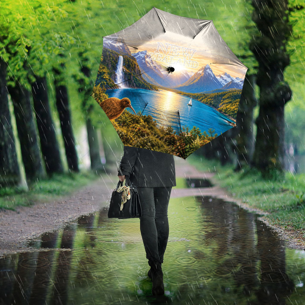 New Zealand Flag Umbrella Scenic Nature LT05 - Polynesian Pride