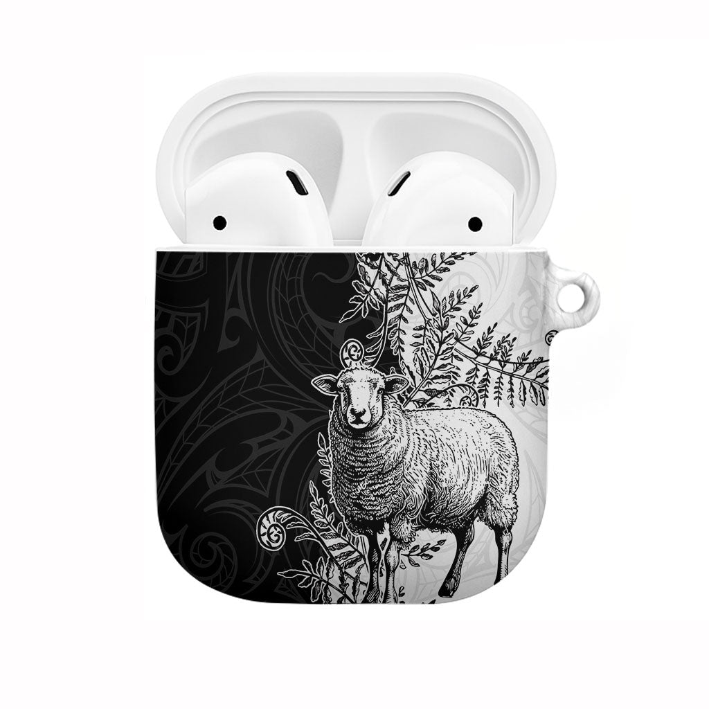 New Zealand Aotearoa Hipi AirPods Case Maori Pattern LT05 Black - Polynesian Pride