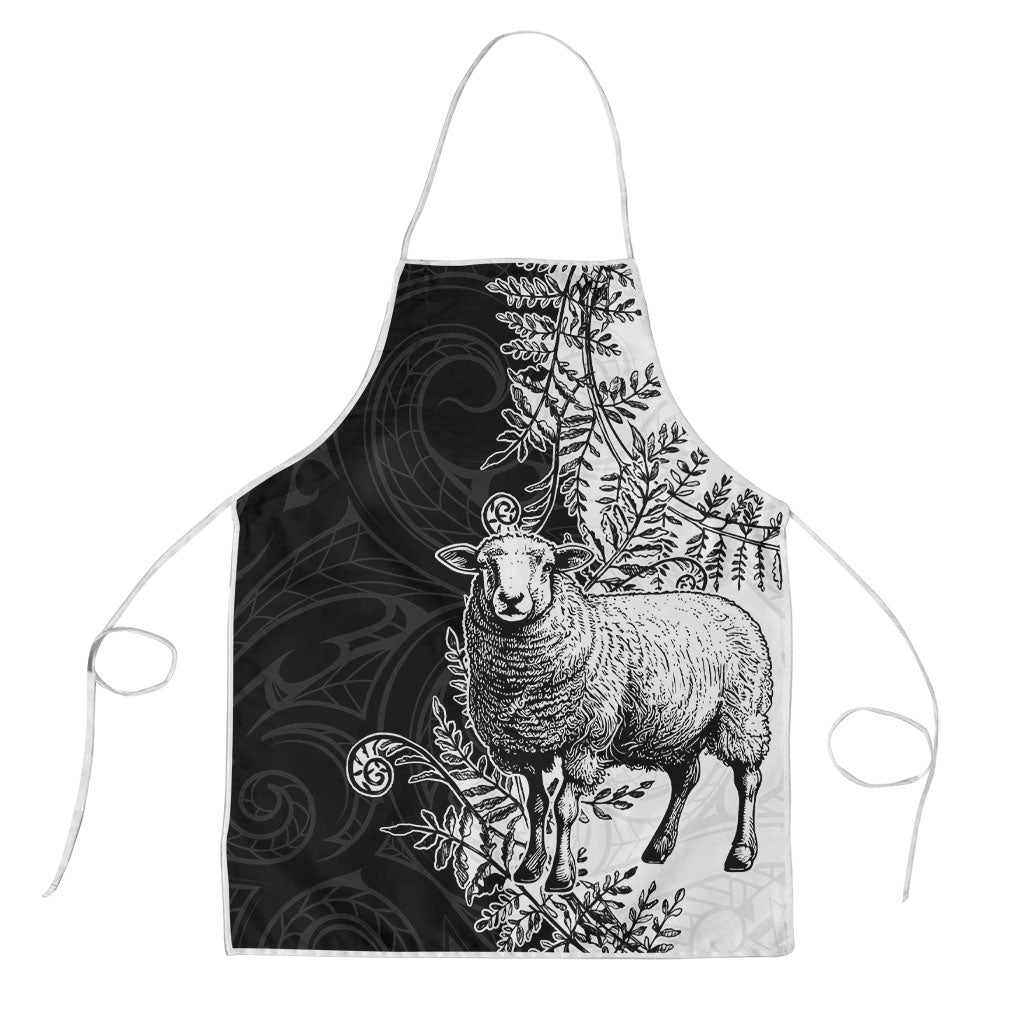 New Zealand Aotearoa Hipi Apron Maori Pattern LT05 Black - Polynesian Pride