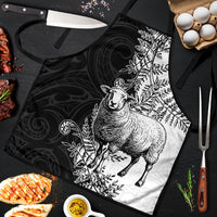 New Zealand Aotearoa Hipi Apron Maori Pattern LT05 Black - Polynesian Pride
