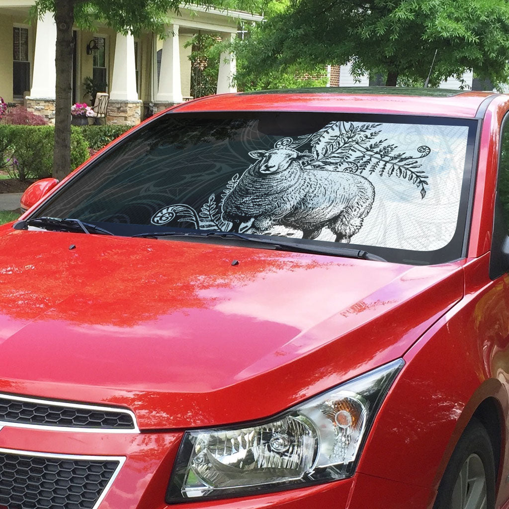New Zealand Aotearoa Hipi Auto Sun Shade Maori Pattern LT05 - Polynesian Pride