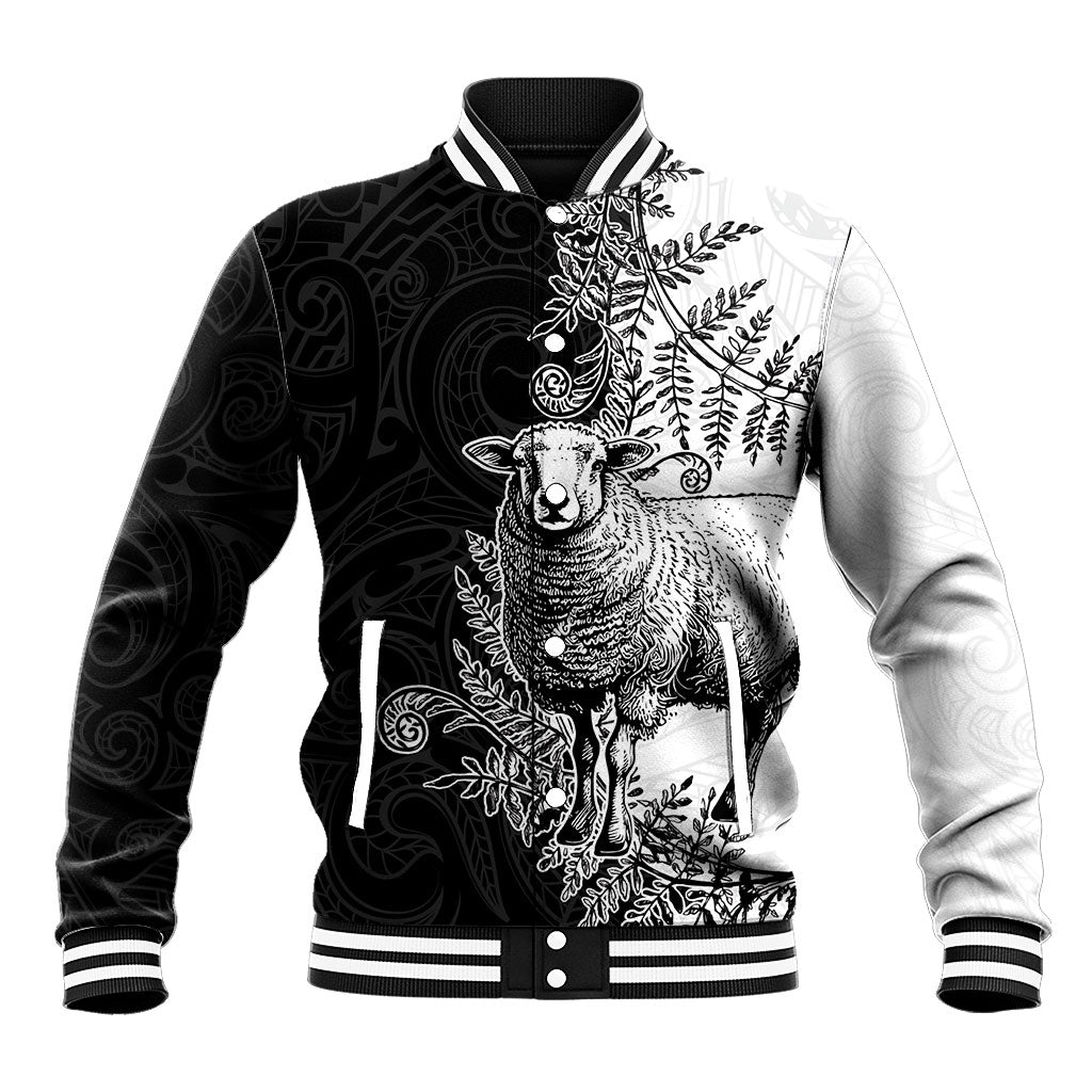 New Zealand Aotearoa Hipi Baseball Jacket Maori Pattern LT05 Unisex Black - Polynesian Pride