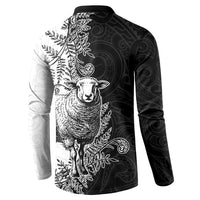 New Zealand Aotearoa Hipi Button Sweatshirt Maori Pattern LT05 - Polynesian Pride