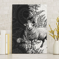New Zealand Aotearoa Hipi Canvas Wall Art Maori Pattern LT05 Without Frame Black - Polynesian Pride