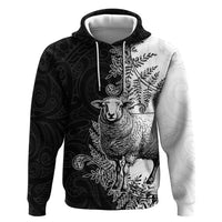 New Zealand Aotearoa Hipi Hoodie Maori Pattern LT05 Pullover Hoodie Black - Polynesian Pride