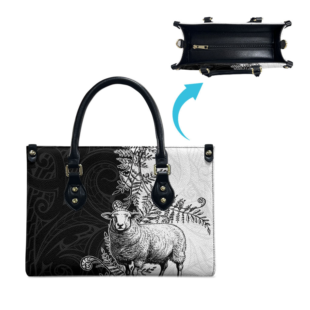 New Zealand Aotearoa Hipi Leather Bag Maori Pattern LT05 - Polynesian Pride