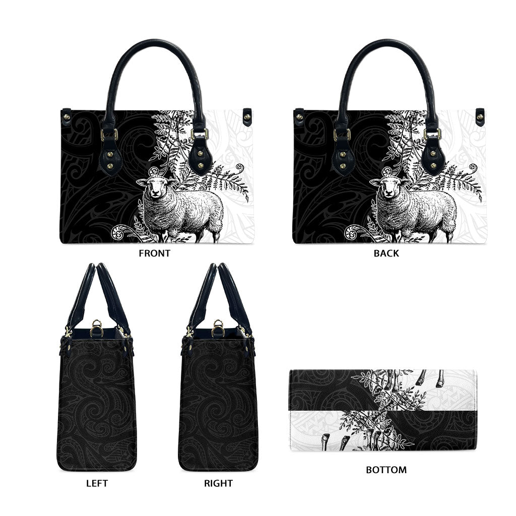 New Zealand Aotearoa Hipi Leather Bag Maori Pattern LT05 - Polynesian Pride