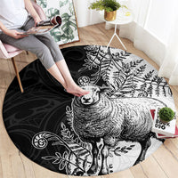 New Zealand Aotearoa Hipi Round Carpet Maori Pattern LT05 - Polynesian Pride