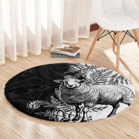 New Zealand Aotearoa Hipi Round Carpet Maori Pattern LT05 - Polynesian Pride