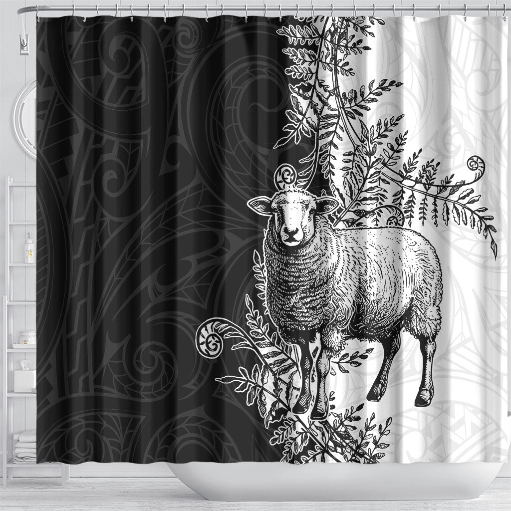 New Zealand Aotearoa Hipi Shower Curtain Maori Pattern LT05 - Polynesian Pride