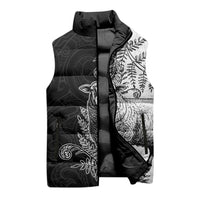 New Zealand Aotearoa Hipi Sleeveless Puffer Jacket Maori Pattern LT05 - Polynesian Pride