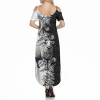 New Zealand Aotearoa Hipi Summer Maxi Dress Maori Pattern LT05 - Polynesian Pride