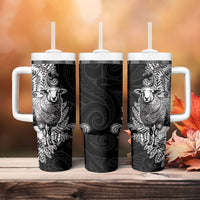 New Zealand Aotearoa Hipi Tumbler With Handle Maori Pattern LT05 - Polynesian Pride