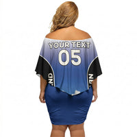 Custom New Zealand Lawn Bowls Off Shoulder Short Dress Unique Style LT05 - Polynesian Pride
