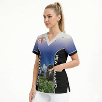 Custom New Zealand Lawn Bowls Scrub Top Unique Style LT05 - Polynesian Pride