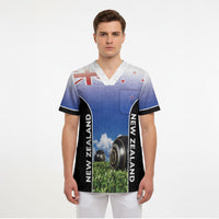 Custom New Zealand Lawn Bowls Scrub Top Unique Style LT05 - Polynesian Pride