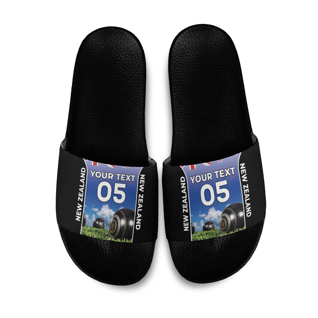 Custom New Zealand Lawn Bowls Slide Sandals Unique Style LT05 Multicolor - Polynesian Pride