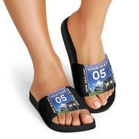 Custom New Zealand Lawn Bowls Slide Sandals Unique Style LT05 - Polynesian Pride