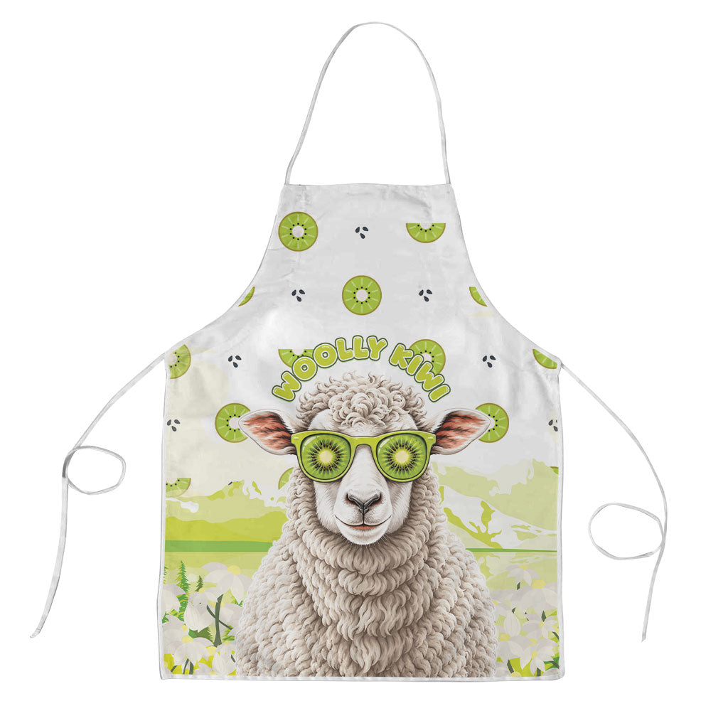 New Zealand Funny Woolly Kiwi Sheep Apron LT05 White - Polynesian Pride