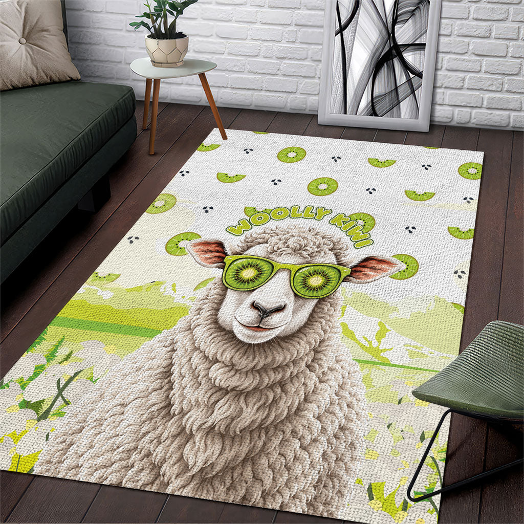 New Zealand Funny Woolly Kiwi Sheep Area Rug LT05 White - Polynesian Pride