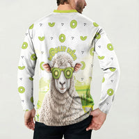 New Zealand Funny Woolly Kiwi Sheep Button Sweatshirt LT05 - Polynesian Pride