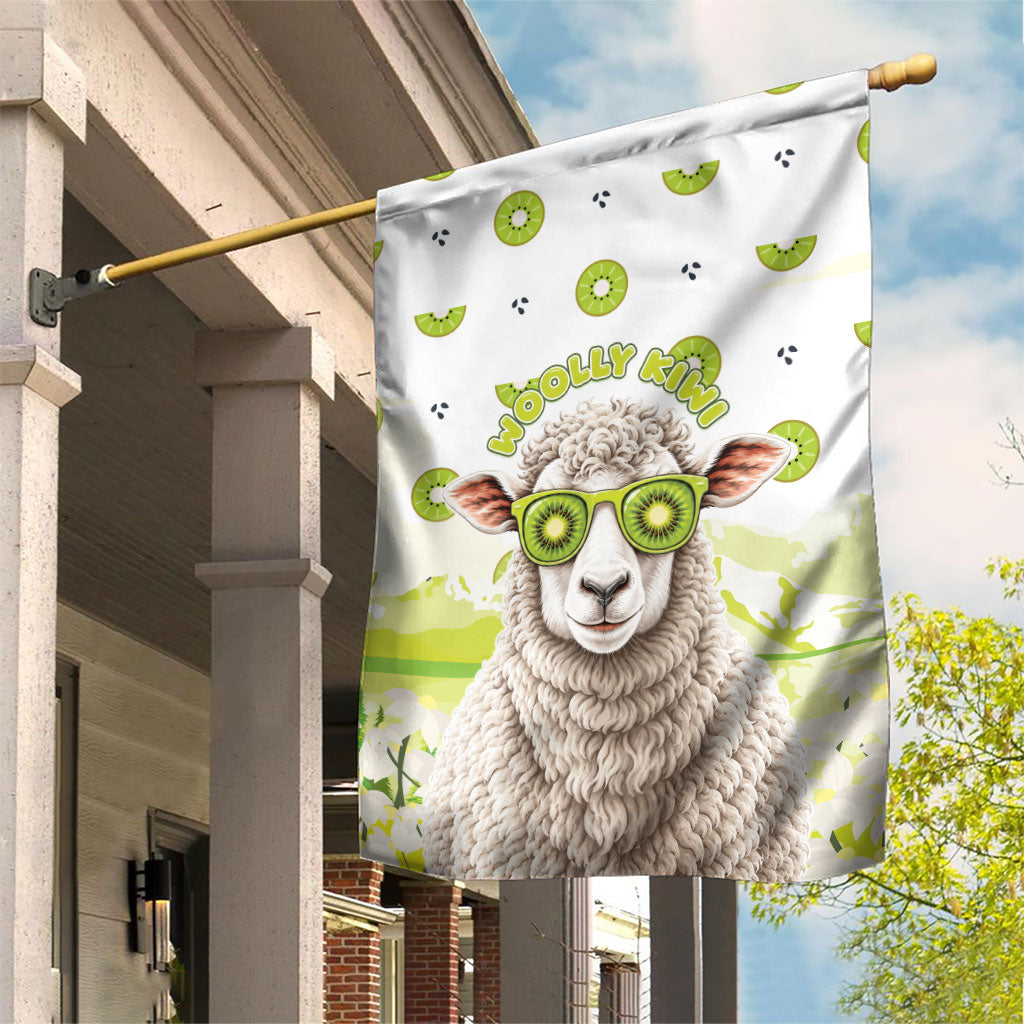 New Zealand Funny Woolly Kiwi Sheep Garden Flag LT05 House Flag White - Polynesian Pride