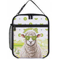 New Zealand Funny Woolly Kiwi Sheep Lunch Bag LT05 10.2 × 8.3 × 4.3 inch White - Polynesian Pride