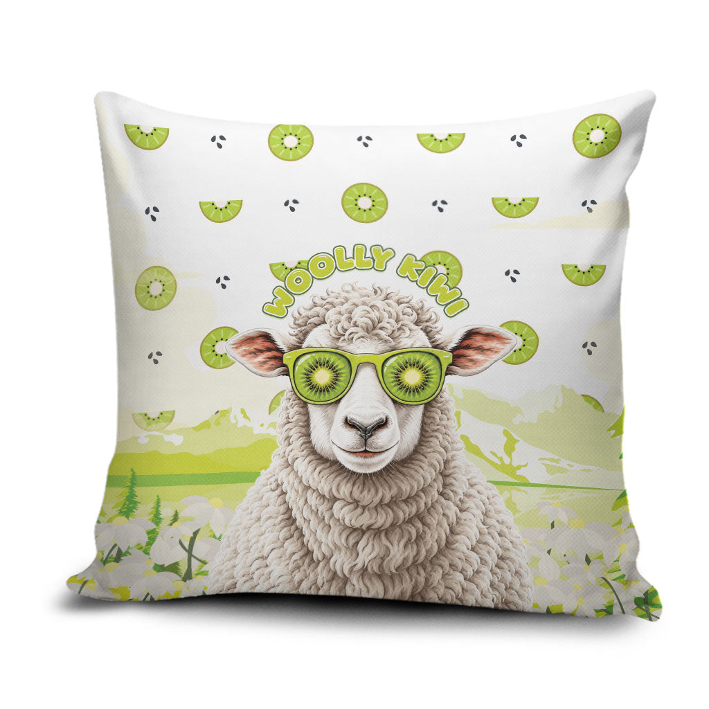 New Zealand Funny Woolly Kiwi Sheep Pillow Cover LT05 White - Polynesian Pride