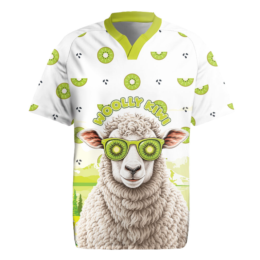 New Zealand Funny Woolly Kiwi Sheep Rugby Jersey LT05 White - Polynesian Pride